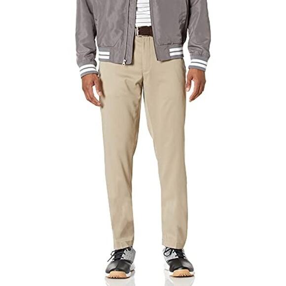 NWT Amazon Essentials Men's Slim-Fit Stretch Golf Pant, Khaki Brown, 36W x 33L - Picture 1 of 3